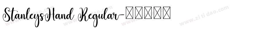 StanleysHand Regular字体转换